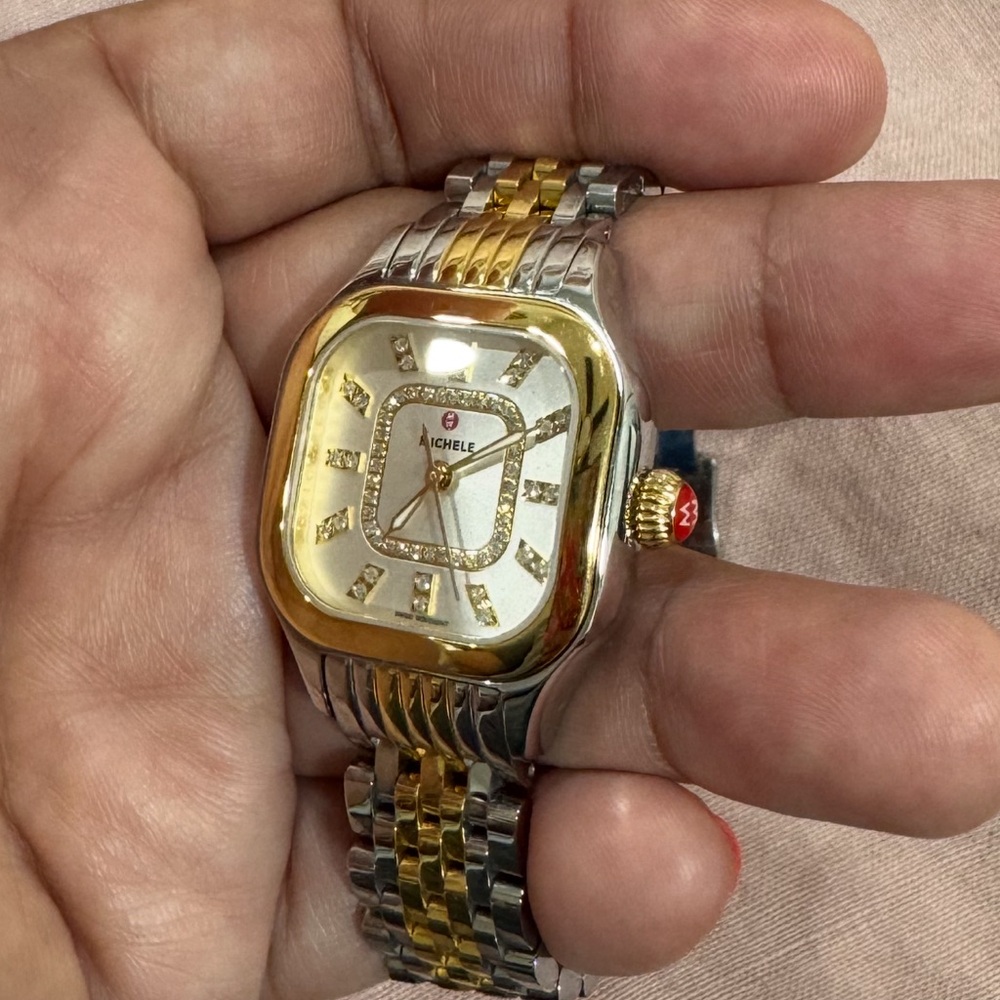 Michele Gold and Silver Bracelet Watch - Picture 14 of 16